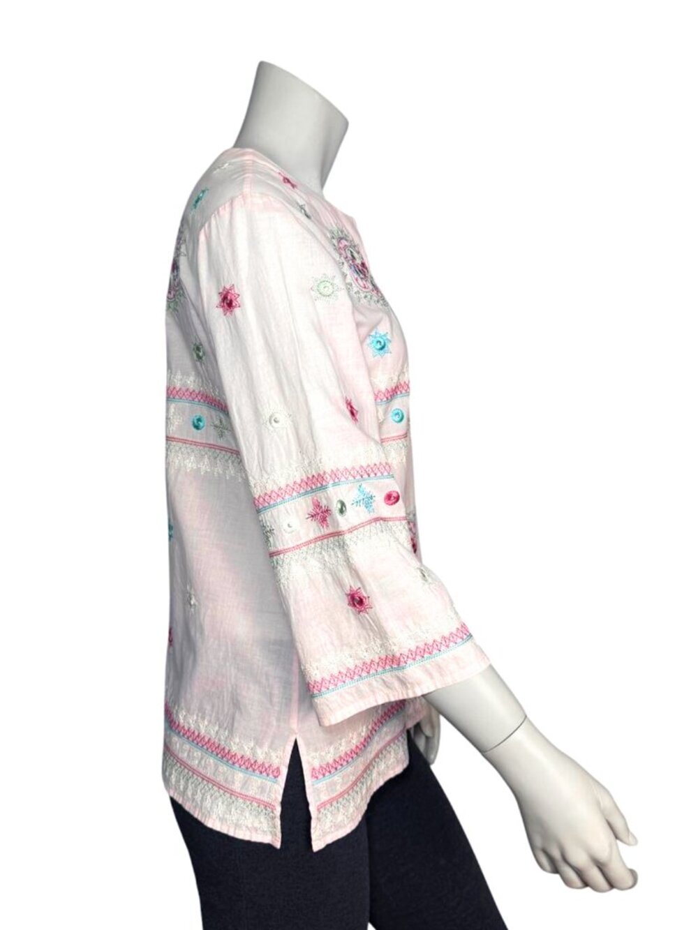 CJ Laing Boho Embroidered Cotton Tunic - Picture 3 of 7